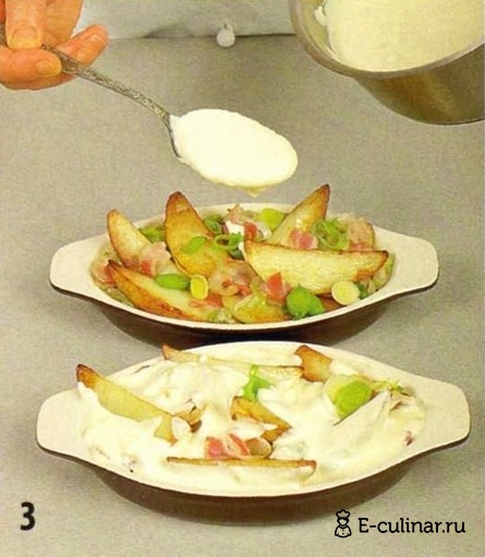 Картофель запеченный с луком-пореем - фото шага 3