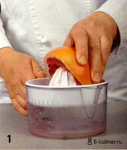 Мусс из персиков с грейпфрутом - фото шага 1