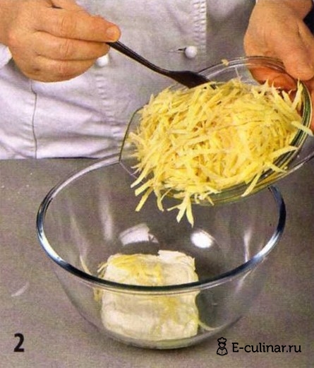 Пирог из ватрушек с сыром - фото шага 2