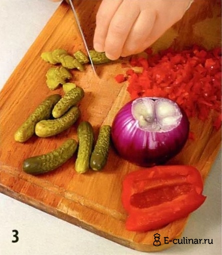 Праздничный салат с языком - фото шага 3