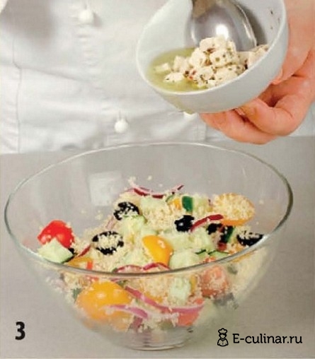 Салат с кускусом и фетой - фото шага 3