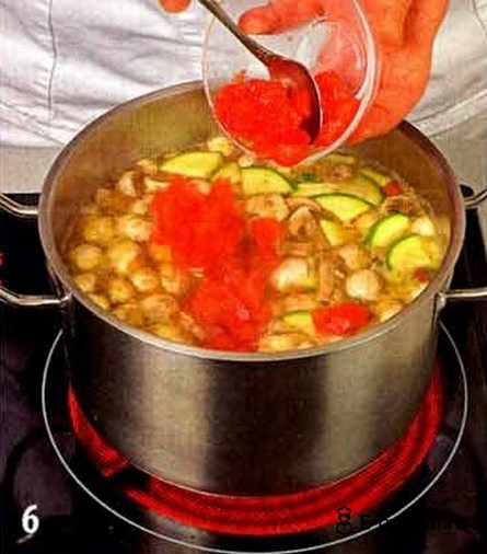 Суп с рыбой, грибами и овощами - фото шага 6