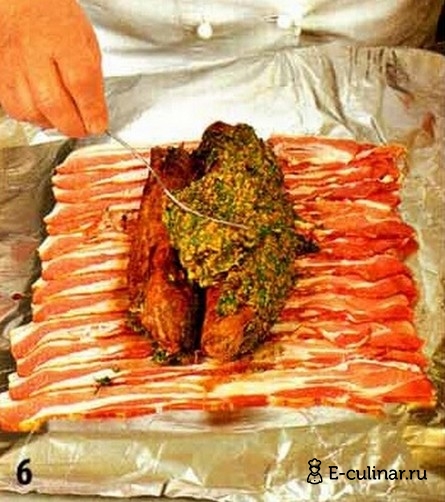 Свиная вырезка в беконе - фото шага 6