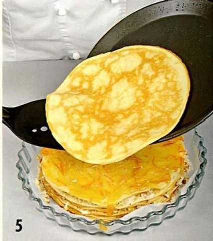 Блинный торт с апельсиновым джемом - фото шага 5