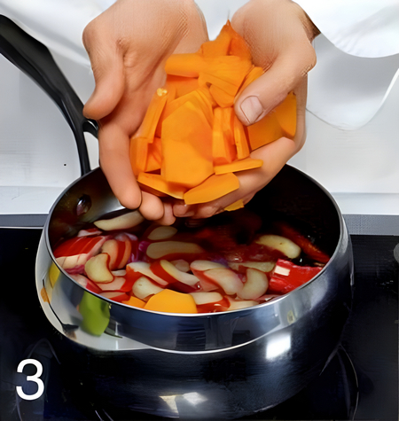 Кисель из тыквы и ревеня - фото шага 3