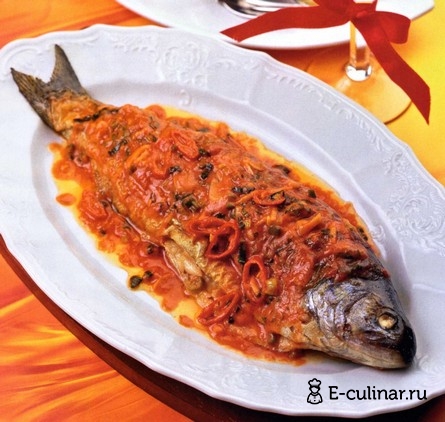 Готовое блюдо Рыба в «огненном» соусе