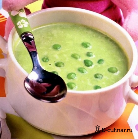 Готовое блюдо Суп- пюре из зеленого горошка с мятой