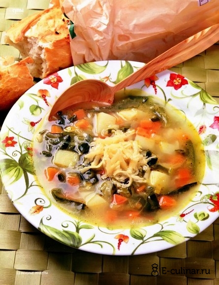 Готовое блюдо Овощной суп с сыром