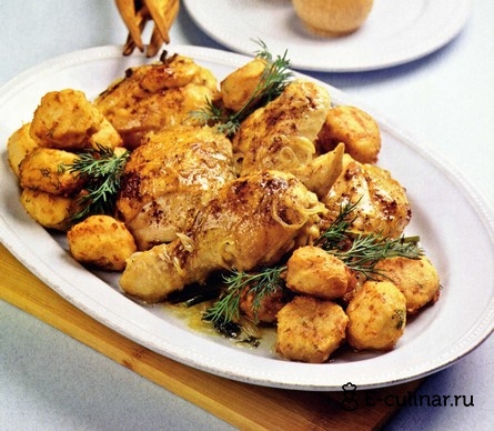 Готовое блюдо Курица с сырными крокетами