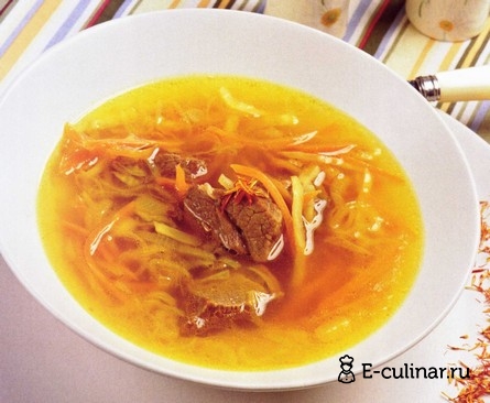 Готовое блюдо Суп из телятины с шафраном