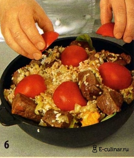 Говядина, тушенная с овощами и рисом - фото шага 6