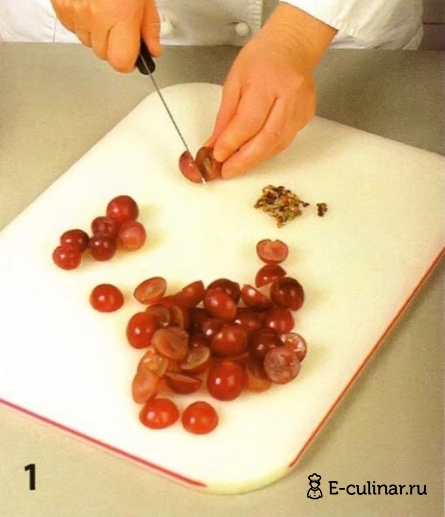 Грушевый крем с виноградом - фото шага 1