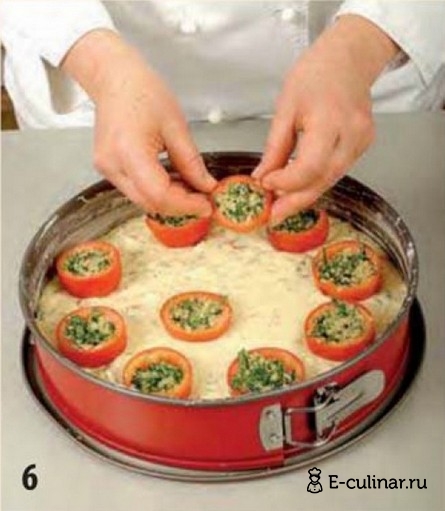 Кекс с фаршированными томатами - фото шага 6