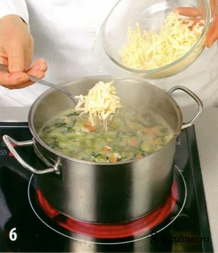 Овощной суп с сыром - фото шага 6