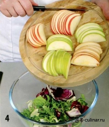 Салат с яблоками и сыром фета - фото шага 4