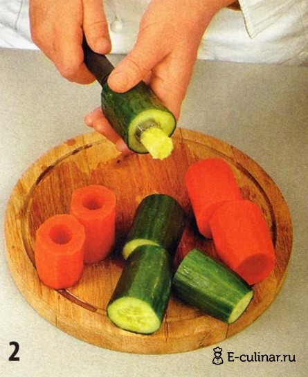Закуска из овощей с творогом - фото шага 2